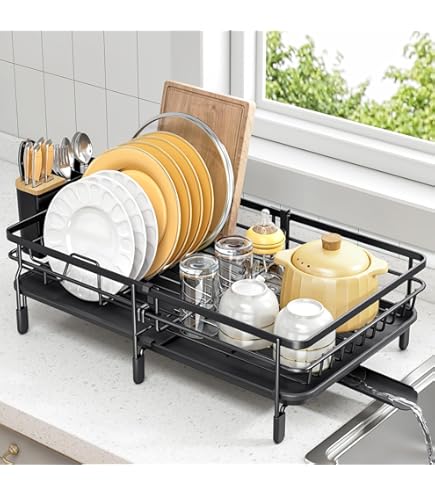 Sabatier Expandable Stainless Steel Dish Rack, 30-Inch
